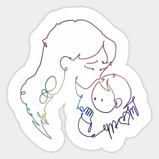 rainbow mom Sticker